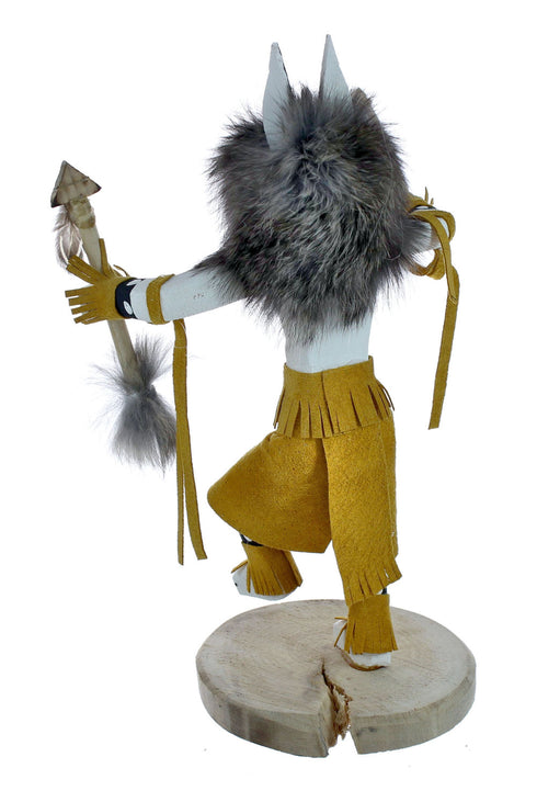 Native American Gray Wolf Kachina Doll NX11477